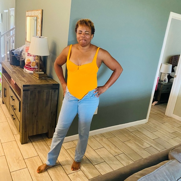 Mustard One-Piece Swimsuit - Picture 5 of 5